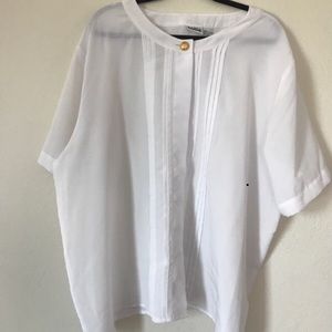 White sheer blouse